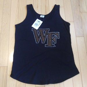 New black tank top with bling  WF in rhinestones size XL
